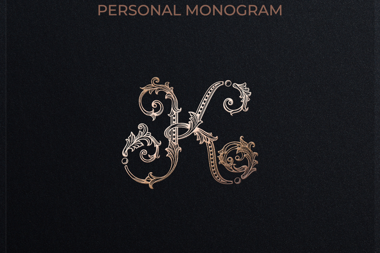 K Monogram Logo, Elegant Initial Monogram