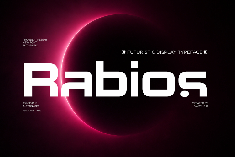 Rabios - Futuristic Tech Sans Font