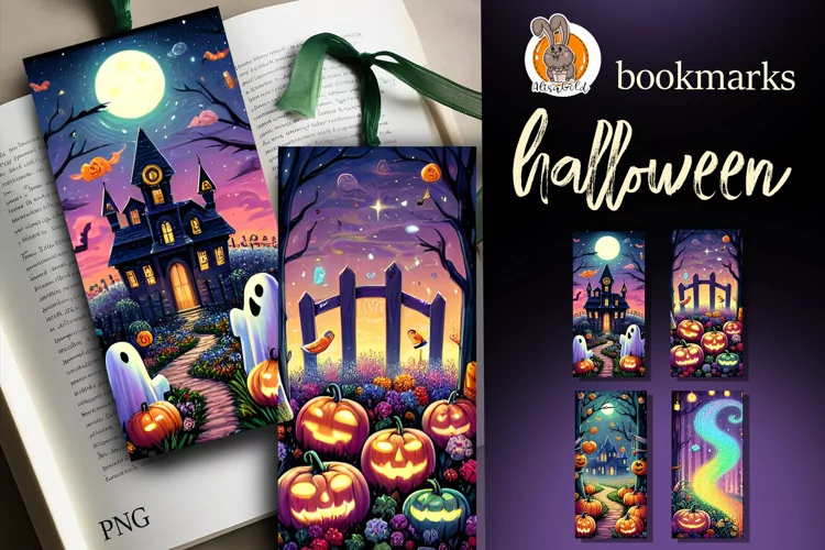 bookmarks for books, halloween