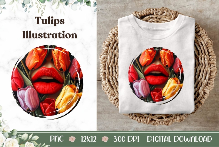 Tulips Flowers Illustration, Tulips PNG, Art Flowers PNG