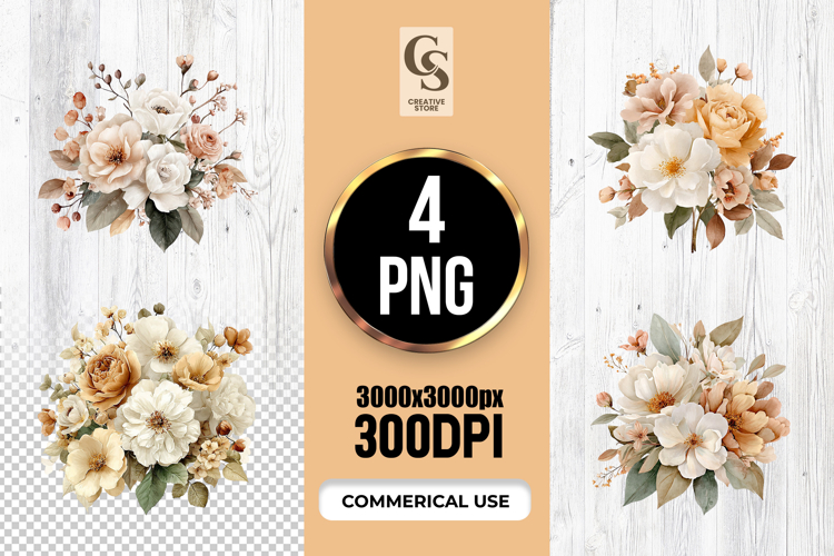 Pastel Watercolor Flower Png Image 24