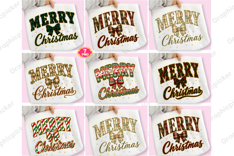 Christmas PNG, Merry Christmas Plaid, Merry Christmas PNG