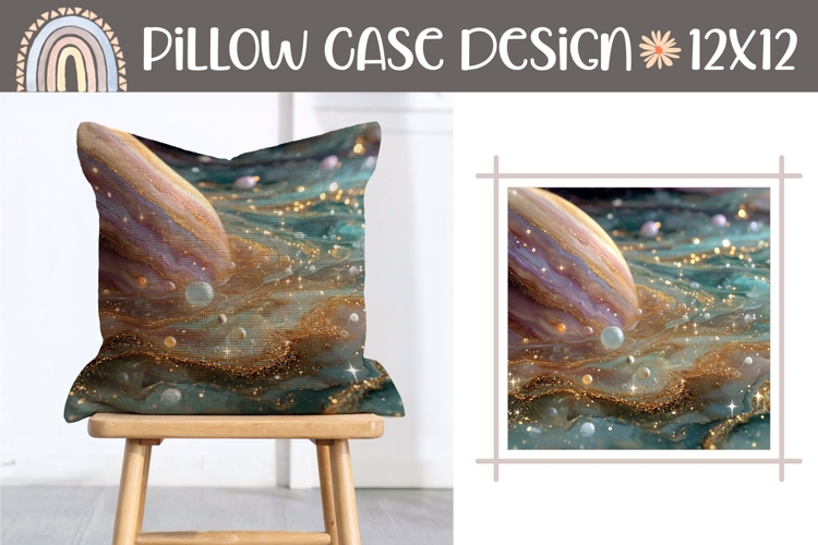Glitter Pillow Case, Glitter Sublimation Design