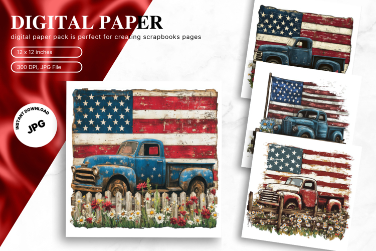 Patriotic Flower Background USA Flower 4of July Wallpaper_4