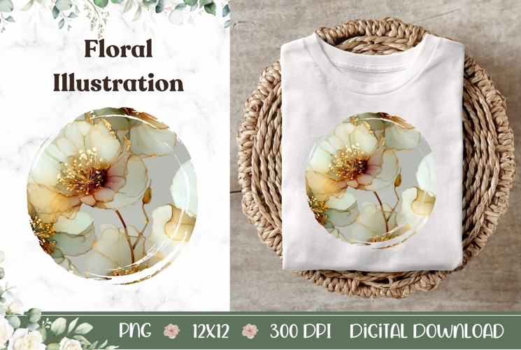 White Flowers Illustration, Nature PNG, Summer PNG