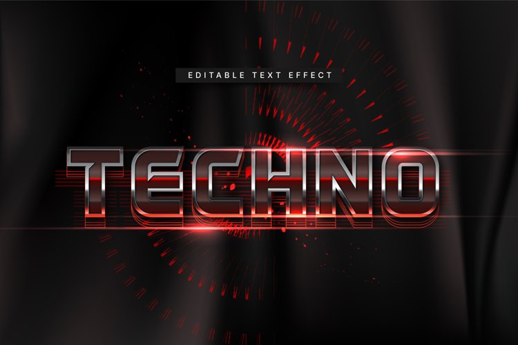 Editable Text Effect for Illustrator. Vector Graphic styles example image 1