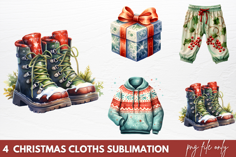 Christmas Cloths Sublimation Clipart PNG