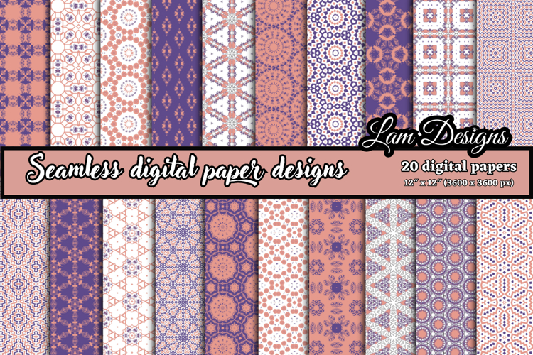 Geometric Seamless digital papers, Seamless pattern
