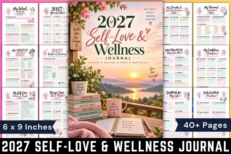 2027 Self-Love & Wellness Journal