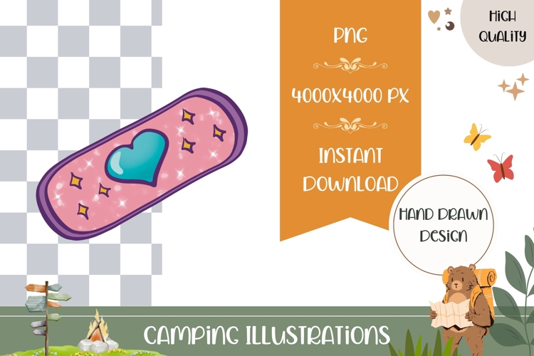 Hand Drawn Plaster Illustration, Cartoon Plaster PNG