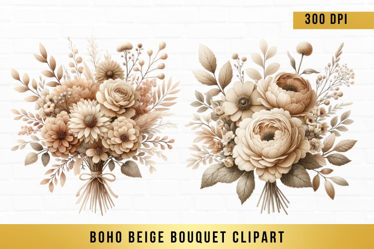 Boho Flowers Clipart Image 14