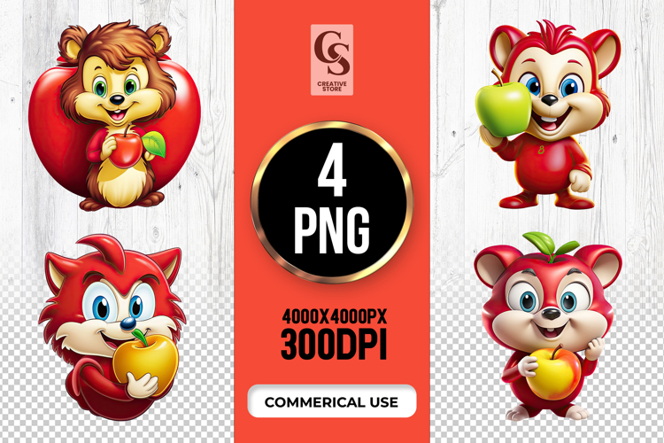 Cute Apple Clipart Image 4