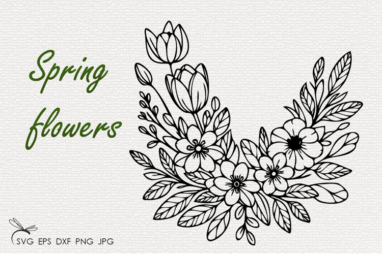 Spring flowers SVG