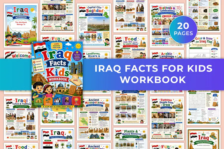 Iraq Facts for Kids Workbook Kdp interiors