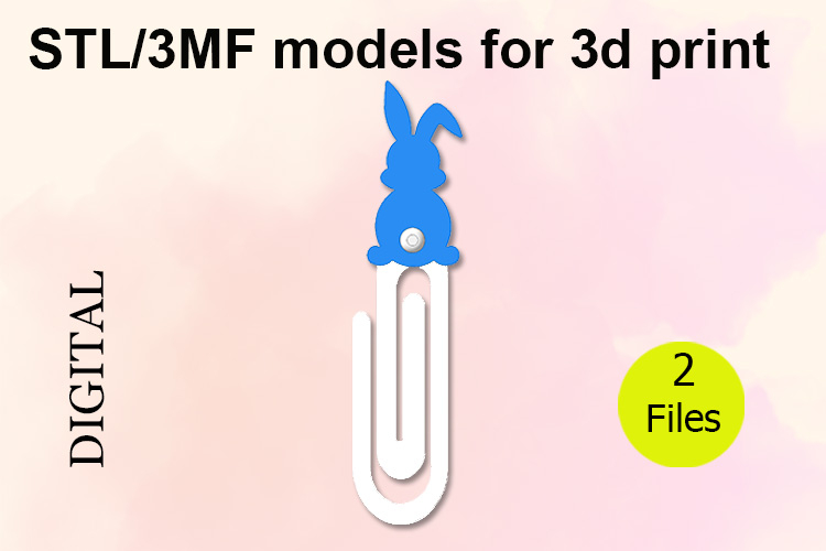 Paper Clips, Easter Bunny STL/3MF files for 3D Printing