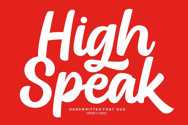 High Speak - Elegant handwritten Font