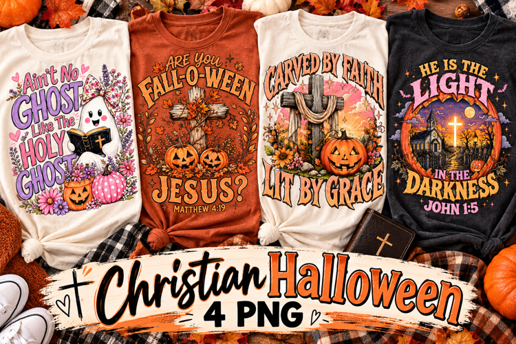 Christian Halloween PNG, Faith Pumpkin Jesus Fall Shirts