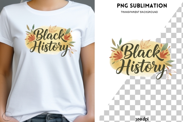 Black history png design for T-shirts example image 1