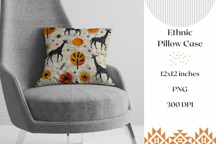 Ethnic Pillow Case Design, Ethnic Pillowcase Sublimation example image 1