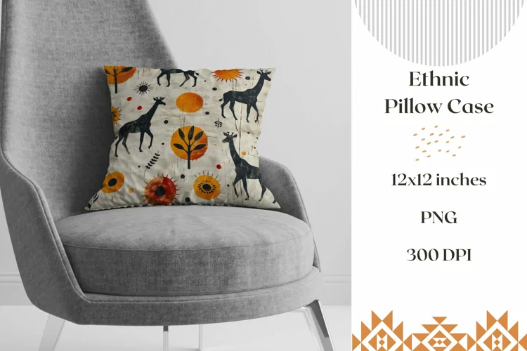Ethnic Pillow Case Design, Ethnic Pillowcase Sublimation