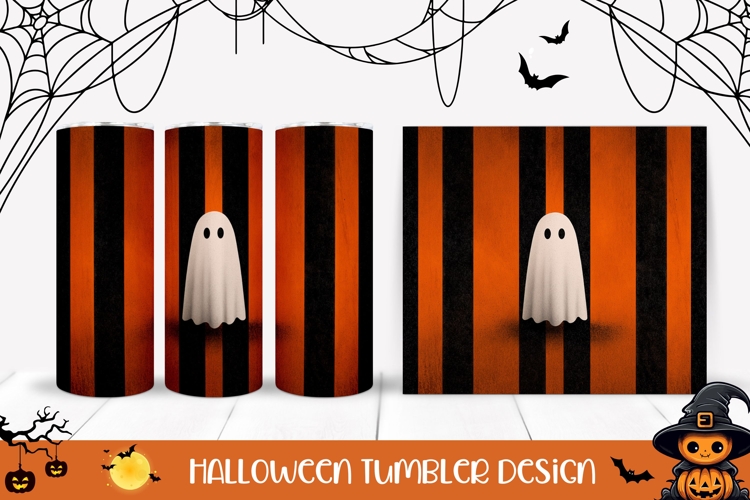 Cartoon Ghost Tumbler Sublimation, Spooky Ghost PNG
