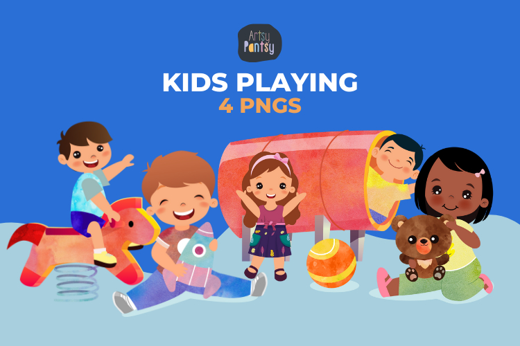 Kids Playing Clipart
