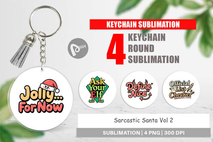 Sarcastic Santa Quotes Keychain