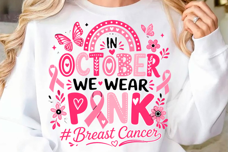 In October We Wear Pink PNG