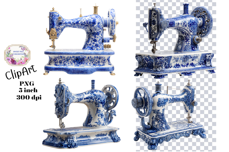 Blue Toile, Ephemera, PNG, Clipart, Junk Journal, flowers