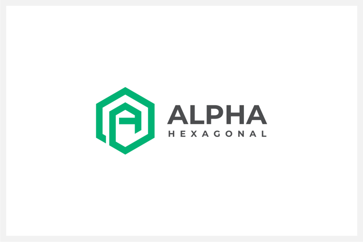 Hexagon Letter A Logo Design Vector Template