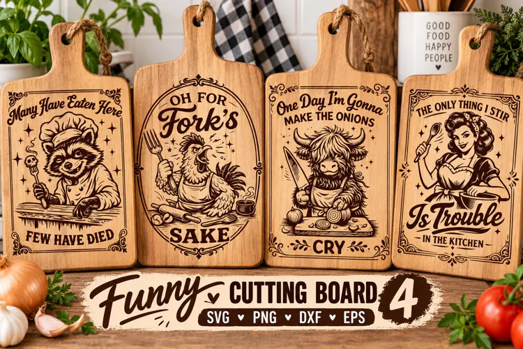 Funny Cutting Board SVG PNG, Farmhouse Kitchen Humor