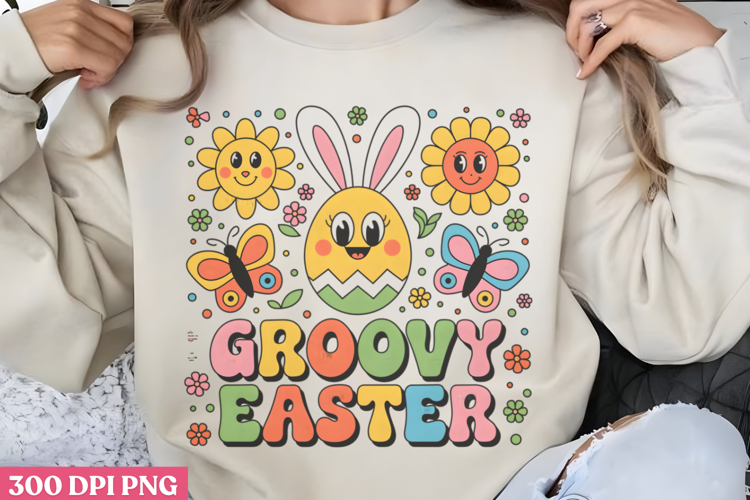 Groovy Easter PNG, Gnome St Patricks Day Subl