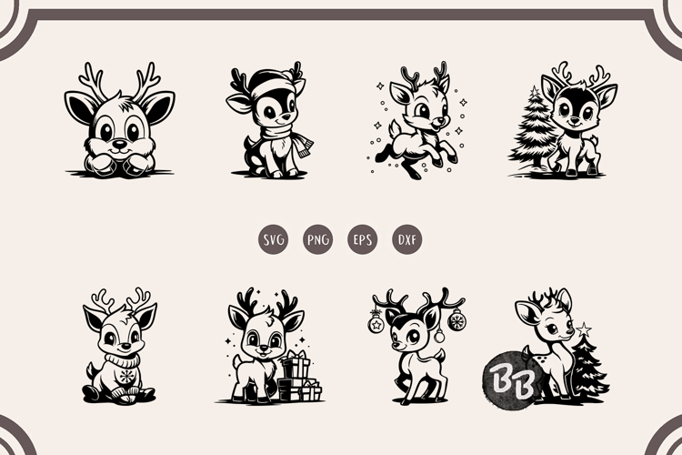 Cute Reindeer Svg Image 3