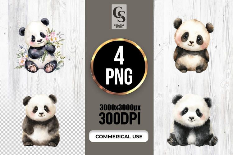 Cute Panda Clipart Image 23