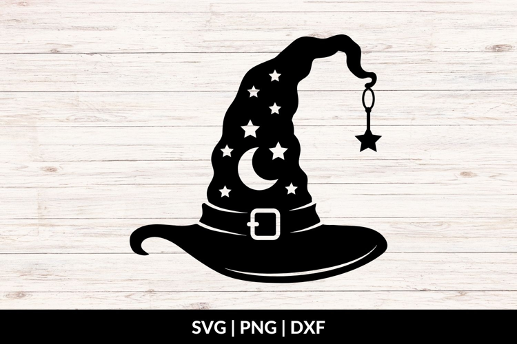 Witch Hat SVG, Moon and Stars Halloween