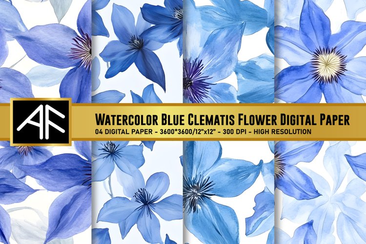 Blue Flower Clipart Image 12