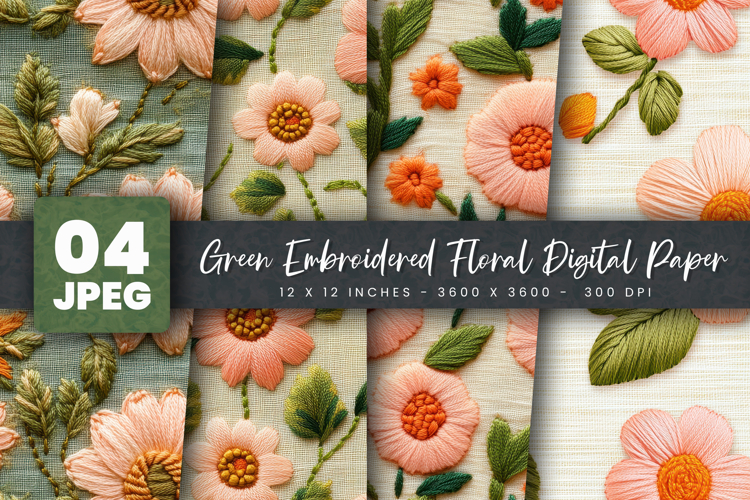 Dark Navy Floral Digital Paper