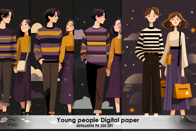 Young people digital paper