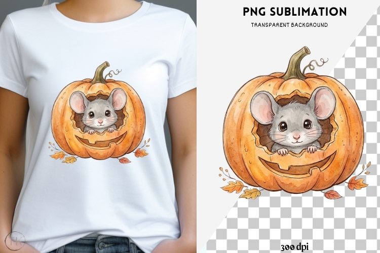 Peeking mouse halloween png design for T-shirts