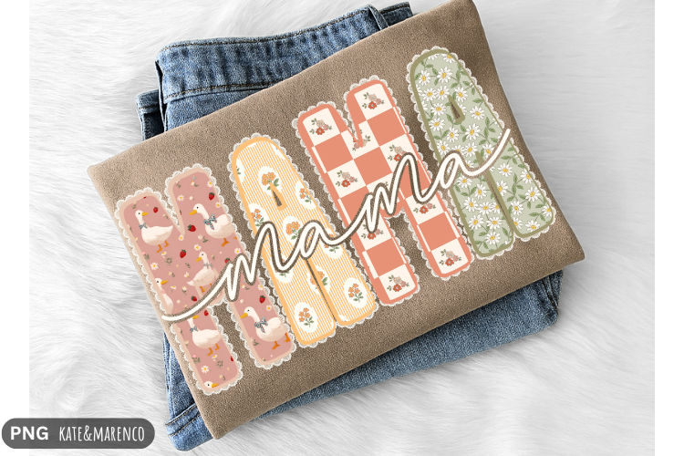 Vintage Mama Goose PNG | Mama Floral Design | Mom PNG