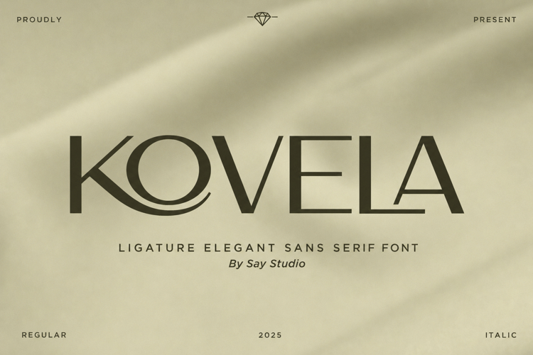 Kovela - Luxury Ligature Sans Serif Font