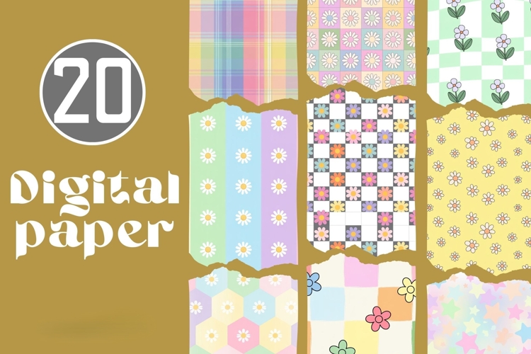 Pastel Floral Digital Paper Pack