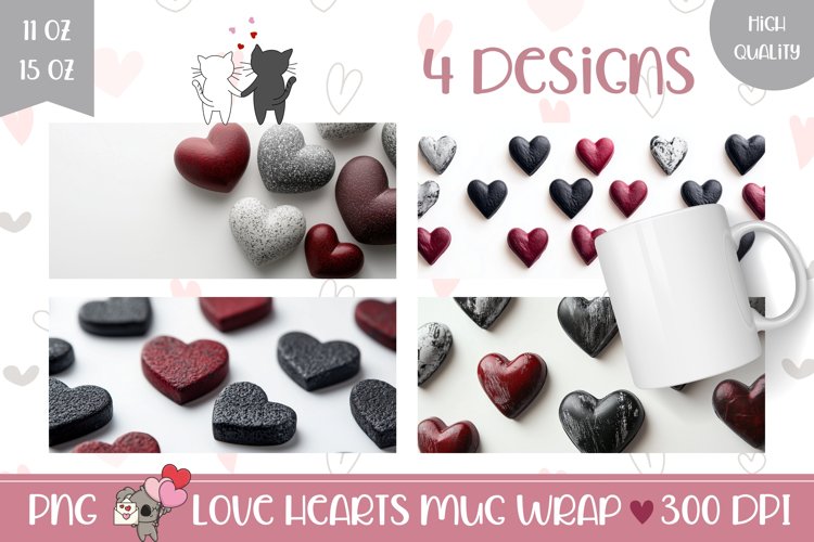 Pink Hearts Clipart Image 16