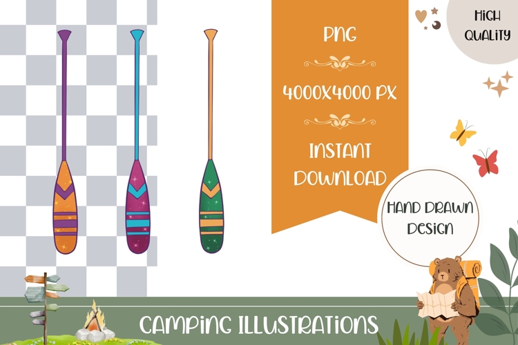 Hand Drawn Paddles Illustration, Cartoon Paddles PNG