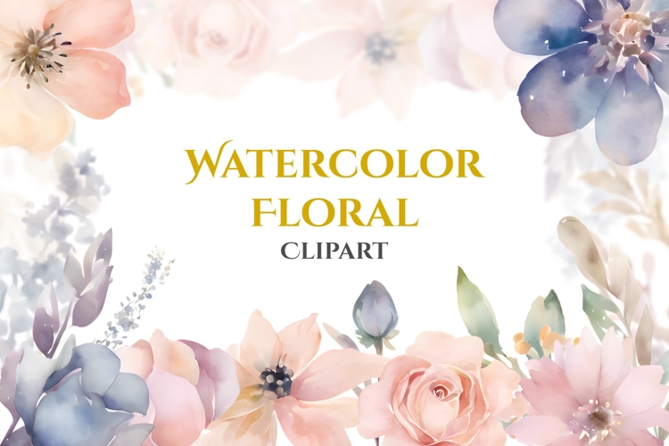 Watercolor Flower Clipart Image 4