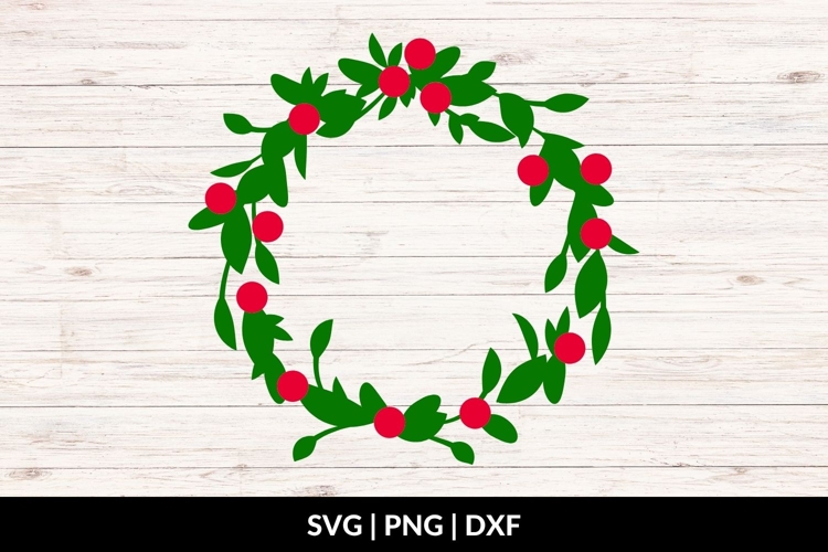 Traditional Christmas Wreath SVG