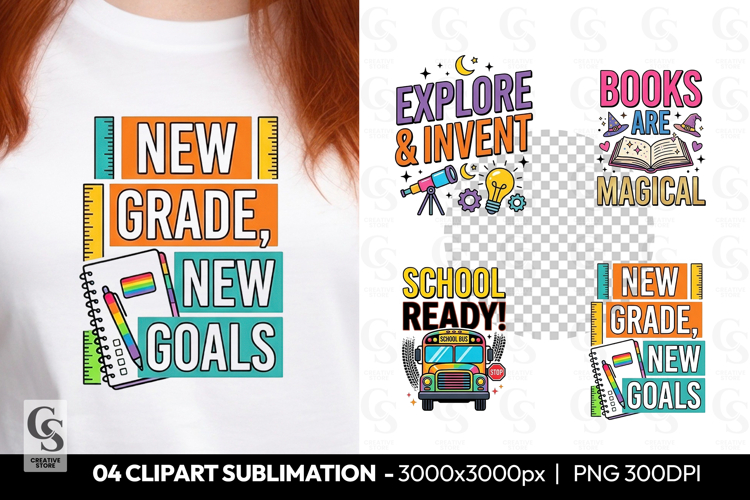Back to School Sublimation Clipart PNG