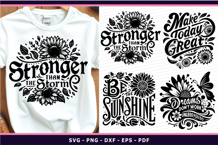 Motivational Quotes SVG, Inspirational SVG, Boho Flowers SVG