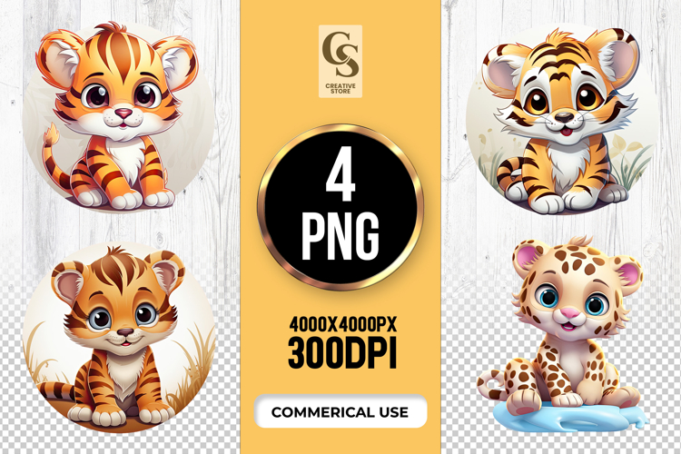 Cute Tiger Clipart Image 7