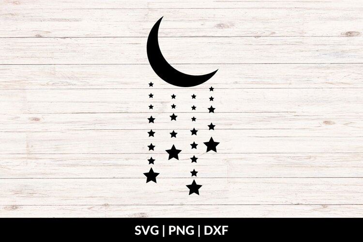 Moon and Stars Cut File, Celestial SVG example image 1